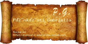 Pünkösti Gabriella névjegykártya