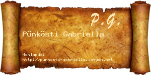Pünkösti Gabriella névjegykártya